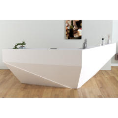 Reception Desk Counter White Retail Clinic Standing Reception Table