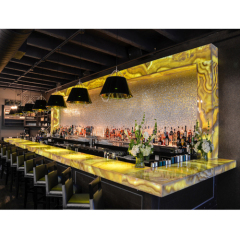 Brazil Onyx Stone Night Club Bar Counters Indoor Bar Interior Design