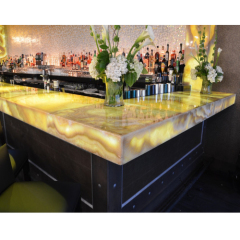 Brazil Onyx Stone Night Club Bar Counters Indoor Bar Interior Design