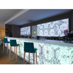 DuPont™ Corian® Solid Surface RGB Led Coffee Room Bar Counter