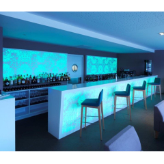 DuPont™ Corian® Solid Surface RGB Led Coffee Room Bar Counter