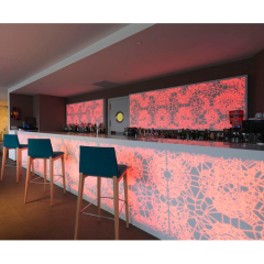 DuPont™ Corian® Solid Surface RGB Led Coffee Room Bar Counter