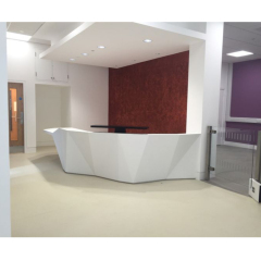 Oakland Office Project Modern Reception Desk Table Design with Metal Frame