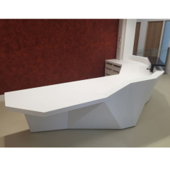 Oakland Office Project Modern Reception Desk Table Design with Metal Frame