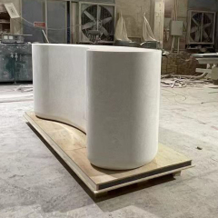 Matte Grey Stand Reception Desk Hot Sale Restaurant Reception Counter Interior