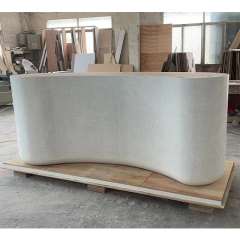 Matte Grey Stand Reception Desk Hot Sale Restaurant Reception Counter Interior