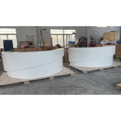 Half Round Reception Desk Table Detroit Drug Store Cashier Counter