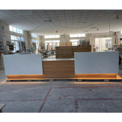 Phoenix Design U Shape Reception Counter Design with Warm White LED