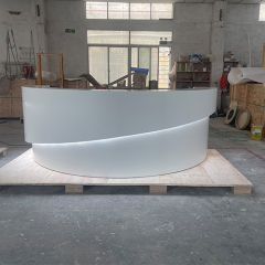 Half Round Reception Desk Table Detroit Drug Store Cashier Counter
