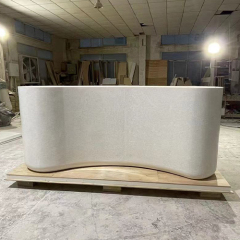 Matte Grey Stand Reception Desk Hot Sale Restaurant Reception Counter Interior