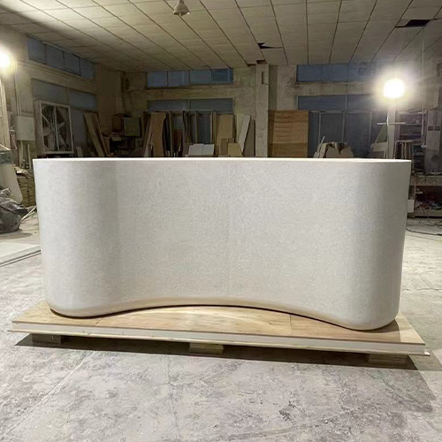 Matte Grey Stand Reception Desk Hot Sale Restaurant Reception Counter Interior