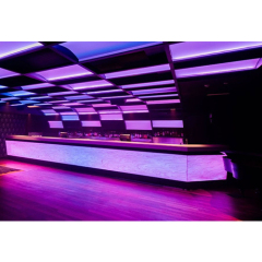 Translucent Stone Solid Surface Hookah Bar Counter for Hotels