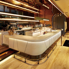 Translucent Stone Solid Surface Hookah Bar Counter for Hotels