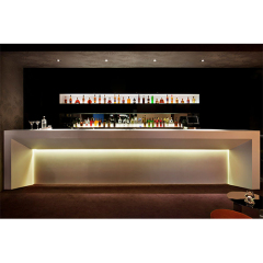 Translucent Stone Solid Surface Hookah Bar Counter for Hotels