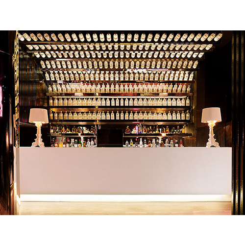 Restaurant Illuminated Led Light Bar Furniture Water Bubble I Shape Bar Counter