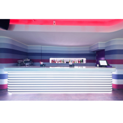 Ice Cream White Bar Counter Set Led Acrylic Bar Furniture in Australia