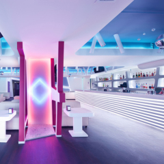 Ice Cream White Bar Counter Set Led Acrylic Bar Furniture in Australia