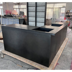 Navy Blue Villa Design Bar Counter LED Black Stainless Steel Backlit Display