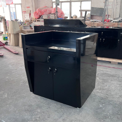 LED Movable Reception Desk Mini Size Information Counter with Wheels