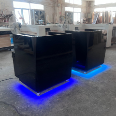 LED Movable Reception Desk Mini Size Information Counter with Wheels