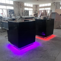LED Movable Reception Desk Mini Size Information Counter with Wheels