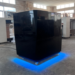 LED Movable Reception Desk Mini Size Information Counter with Wheels