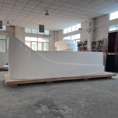 Panel Furniture Standing Reception Desk White Corian Reception Counters