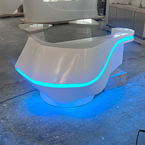 3 Feet Reception Desk Counter LED Furniture Counters for Hair Salon