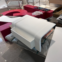 Corian Solid Surface Toilet and Sink Combined Bathroom with Faucet