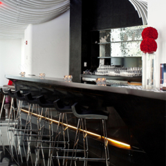 Modern Black Large Size Resort Hotel Restaurant Bar Counter