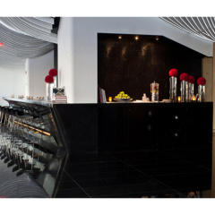 Modern Black Large Size Resort Hotel Restaurant Bar Counter