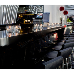 Modern Black Large Size Resort Hotel Restaurant Bar Counter