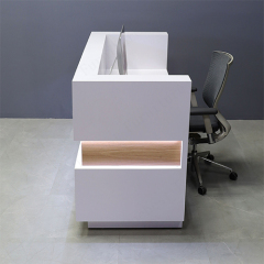 Classy Waved Gloss White Retail And Commercial Reception Desk