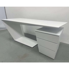Himacs Solid Surface Executive Office Desk with Under Drawers
