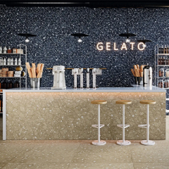 Design Art 3D Gold Metal Stainless Mosaic Bar Counter For Night Club