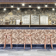 Design Art 3D Gold Metal Stainless Mosaic Bar Counter For Night Club