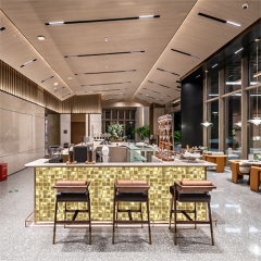 Design Art 3D Gold Metal Stainless Mosaic Bar Counter For Night Club