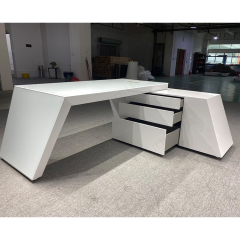 L Shape Work Furniture White Clinic Office Desk Doctor Room Table