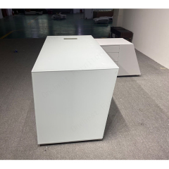 L Shape Work Furniture White Clinic Office Desk Doctor Room Table