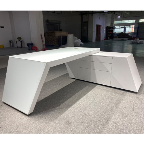 L Shape Work Furniture White Clinic Office Desk Doctor Room Table