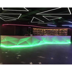 Staron Solid Surface Seamless Bar Counters Led Light Kitchen Room Bar