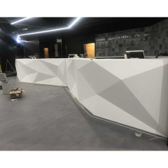 Staron Solid Surface Seamless Bar Counters Led Light Kitchen Room Bar