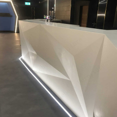 Staron Solid Surface Seamless Bar Counters Led Light Kitchen Room Bar