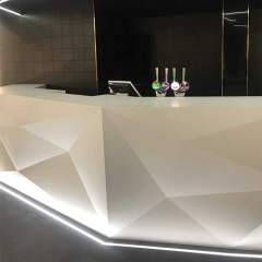 Staron Solid Surface Seamless Bar Counters Led Light Kitchen Room Bar