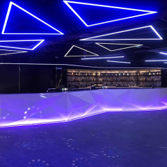 Staron Solid Surface Seamless Bar Counters Led Light Kitchen Room Bar