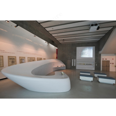 Corian Furniture Fabricator Custom Made Round Reception Desk Counter