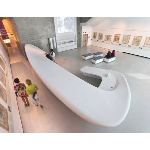 Corian Furniture Fabricator Custom Made Round Reception Desk Counter