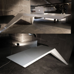 Free Installation Table Pure Acrylic Solid Surface Office Book Desk