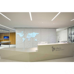 Curved LED Display Indoor Counters Office Building Reception Desk
