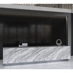 Curved LED Display Indoor Counters Office Building Reception Desk